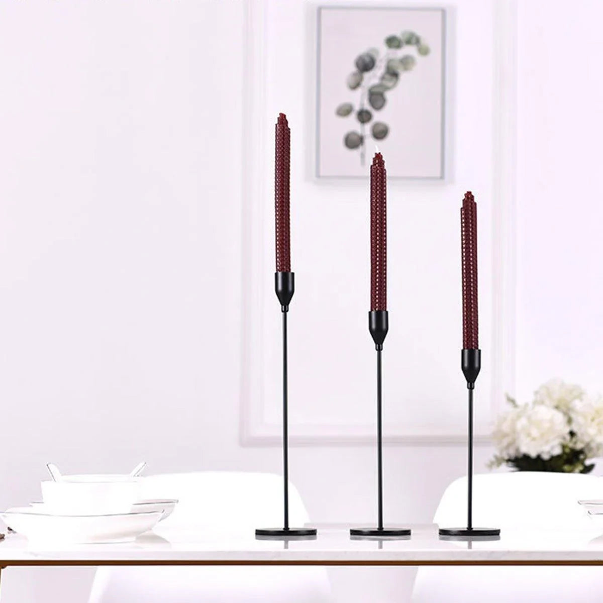 Candle Holder Decoration Crafts 4Colours 3PCS