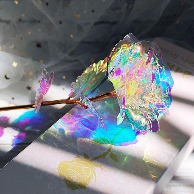 5PCS Luminous Rose Galaxy Crystal Flower