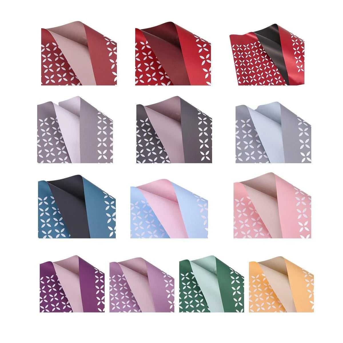 Waterproof Two-Tone Print Wrapping Paper 100PCS