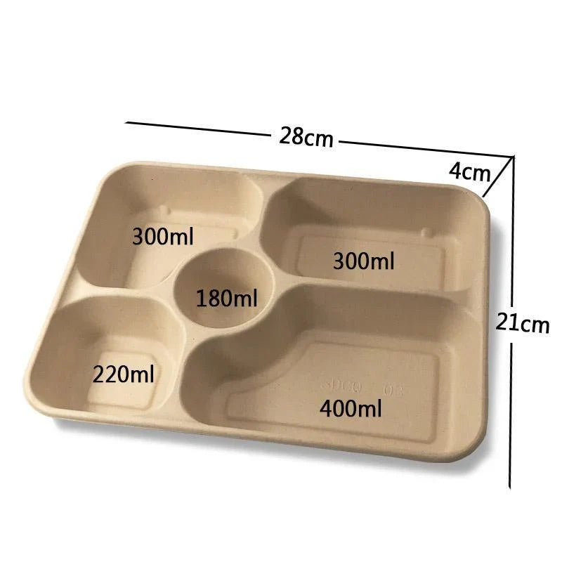 Plant Fibers Takeaway Containers Boxes 25-50pcs