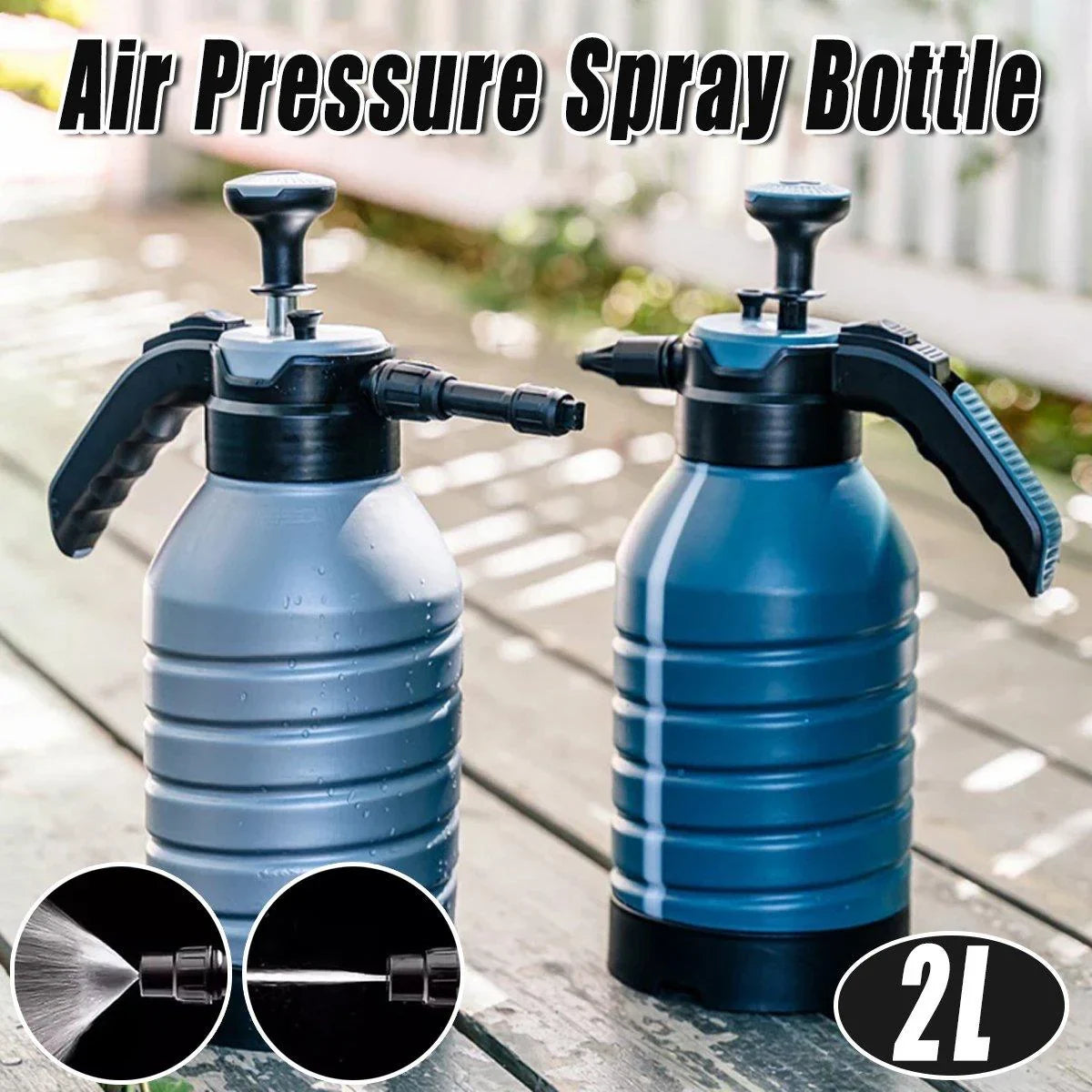 Durable Plastic Adjustable Watering Spray Bottles 2 Colors 1PC