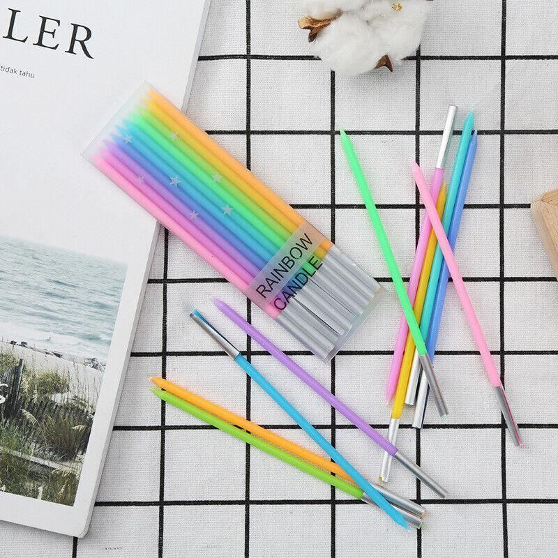 Add a touch of sparkle to your celebrations with our 10 PCS Slim 14CM Birthday Wedding Baby Cake Topper Candle Set.