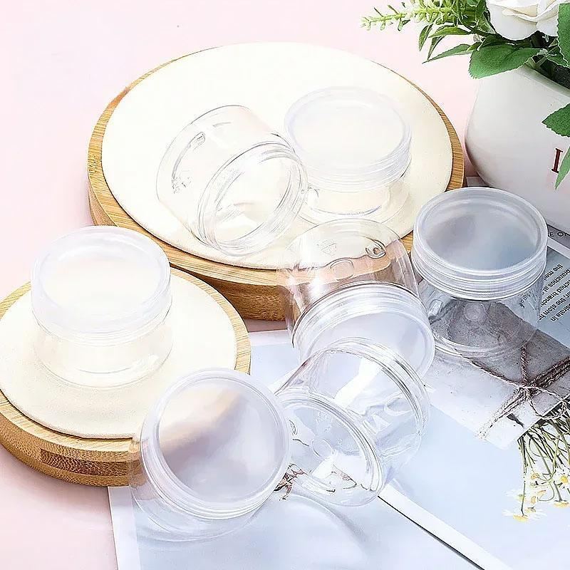 Eco-Friendly PET Clear Plastic Jars for Skincare 10pcs