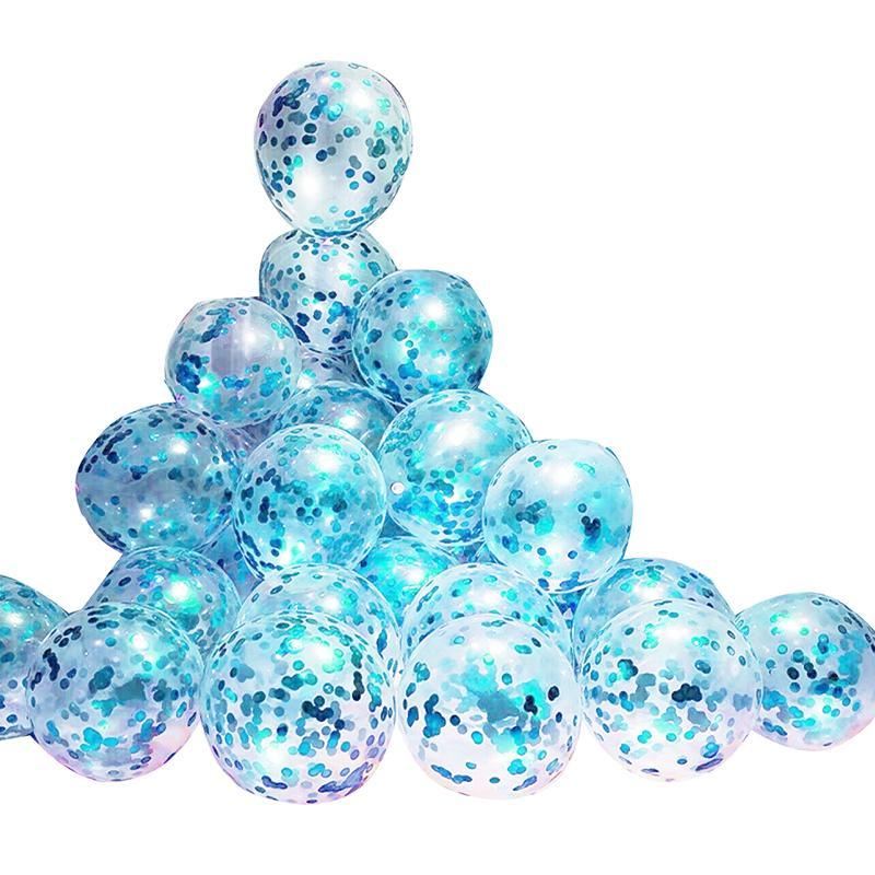 30cm Confetti Balloons Glitter Clear Latex 10PCS