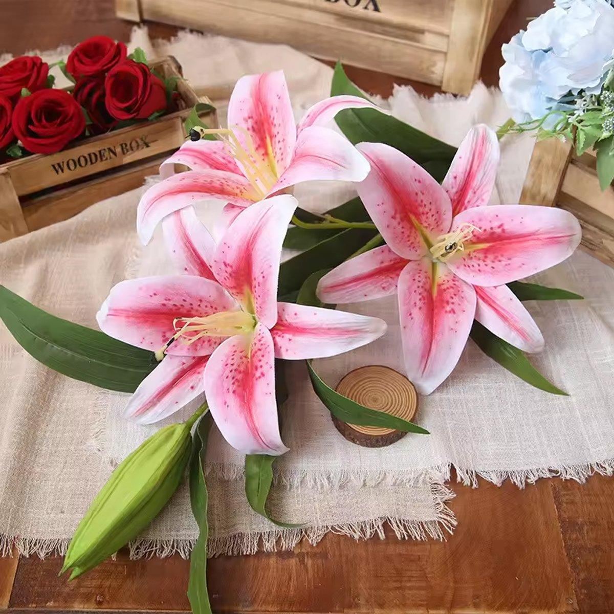 2PCS Artificial Flowers Lily