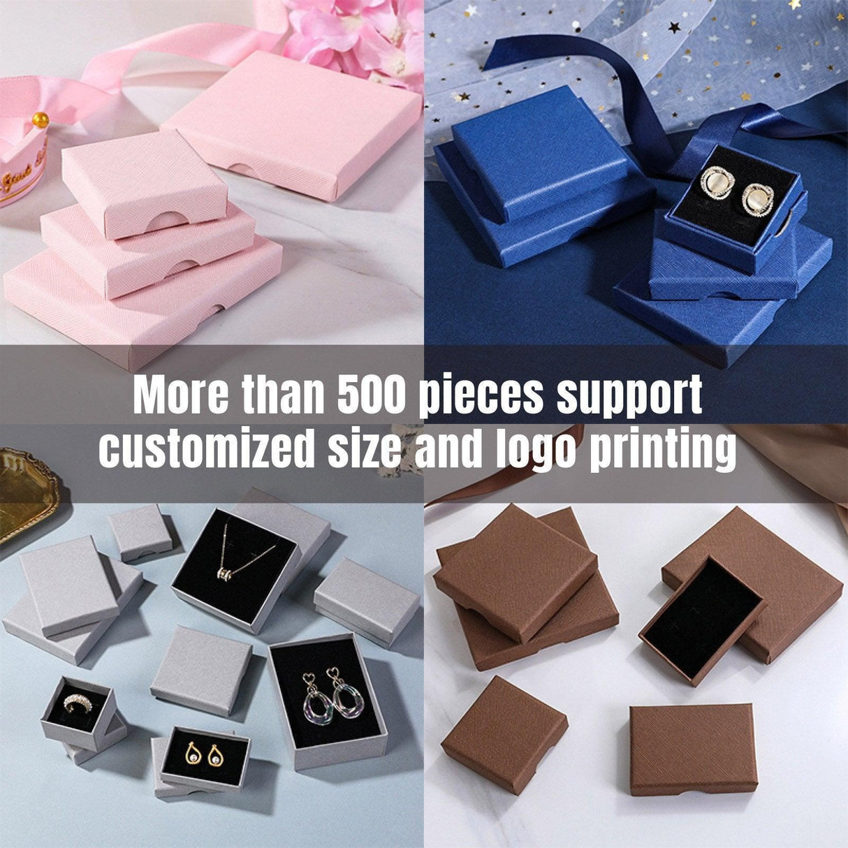 Cardboard Jewelry Boxes 4Colours 20PCS
