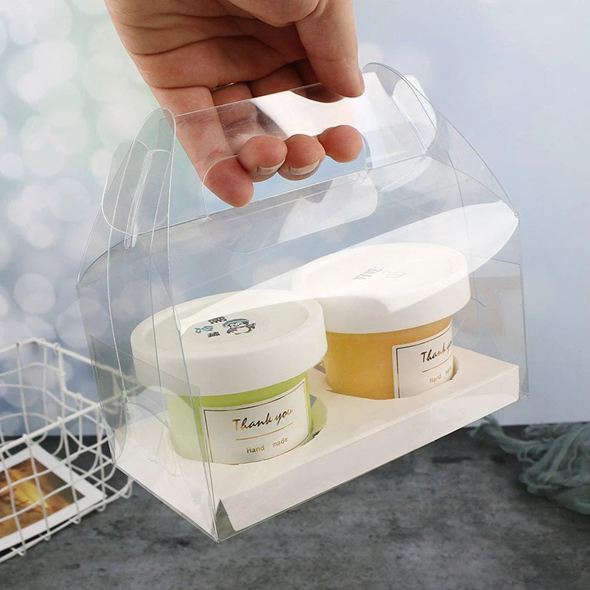 Portable Clear Pastry Boxes for Desserts 25PCS