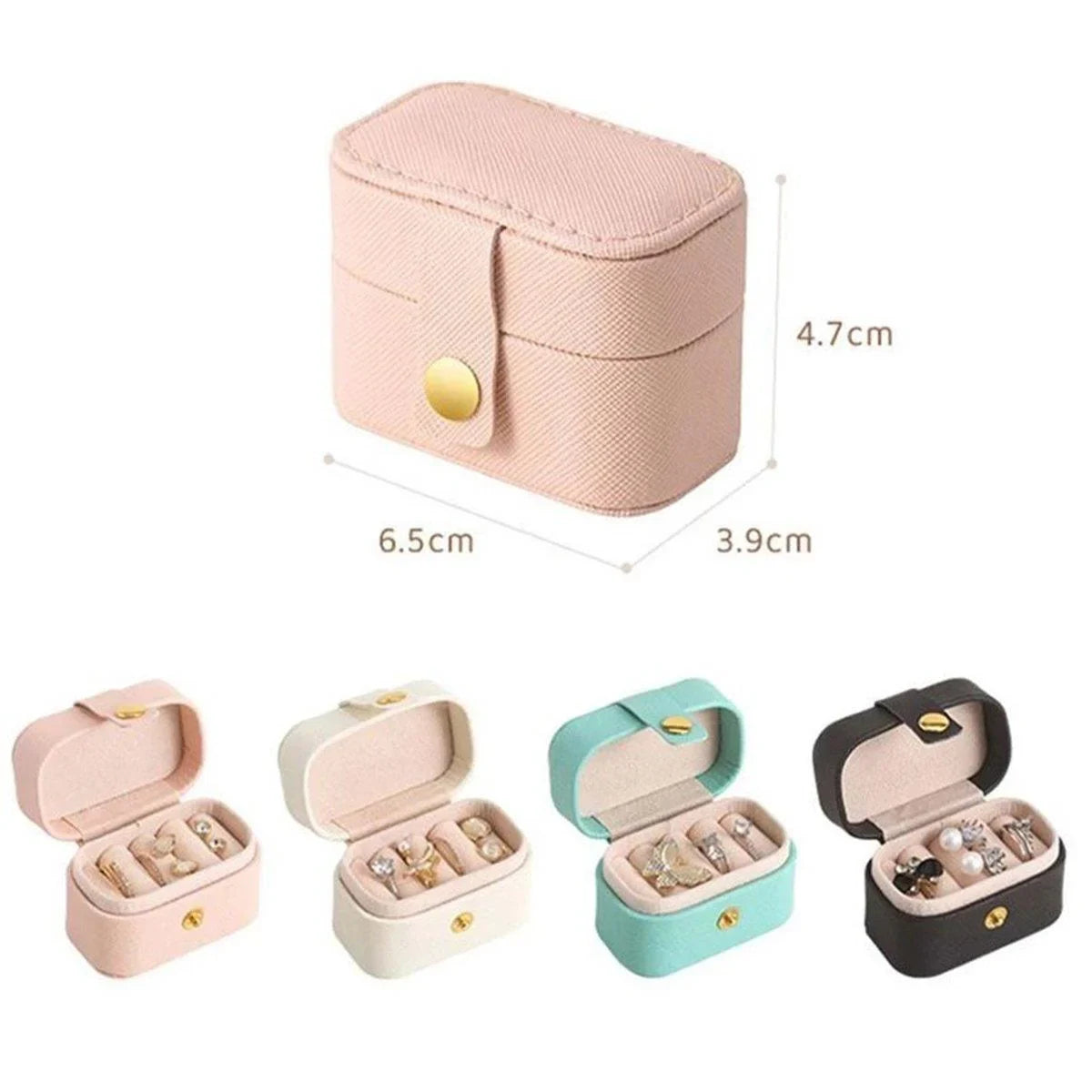 High-Quality Synthetic Leather Mini Jewelry Boxes 5PCS