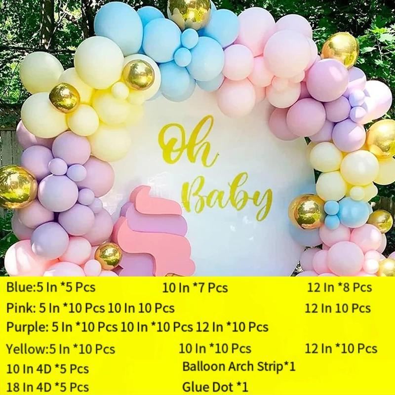 Macaron Balloon Arch Kit Party Decor Various 96-195PCS