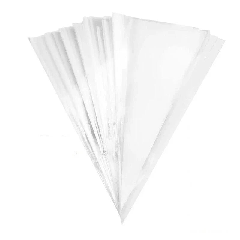 100PCS Easter Clear Cello Cone Bags