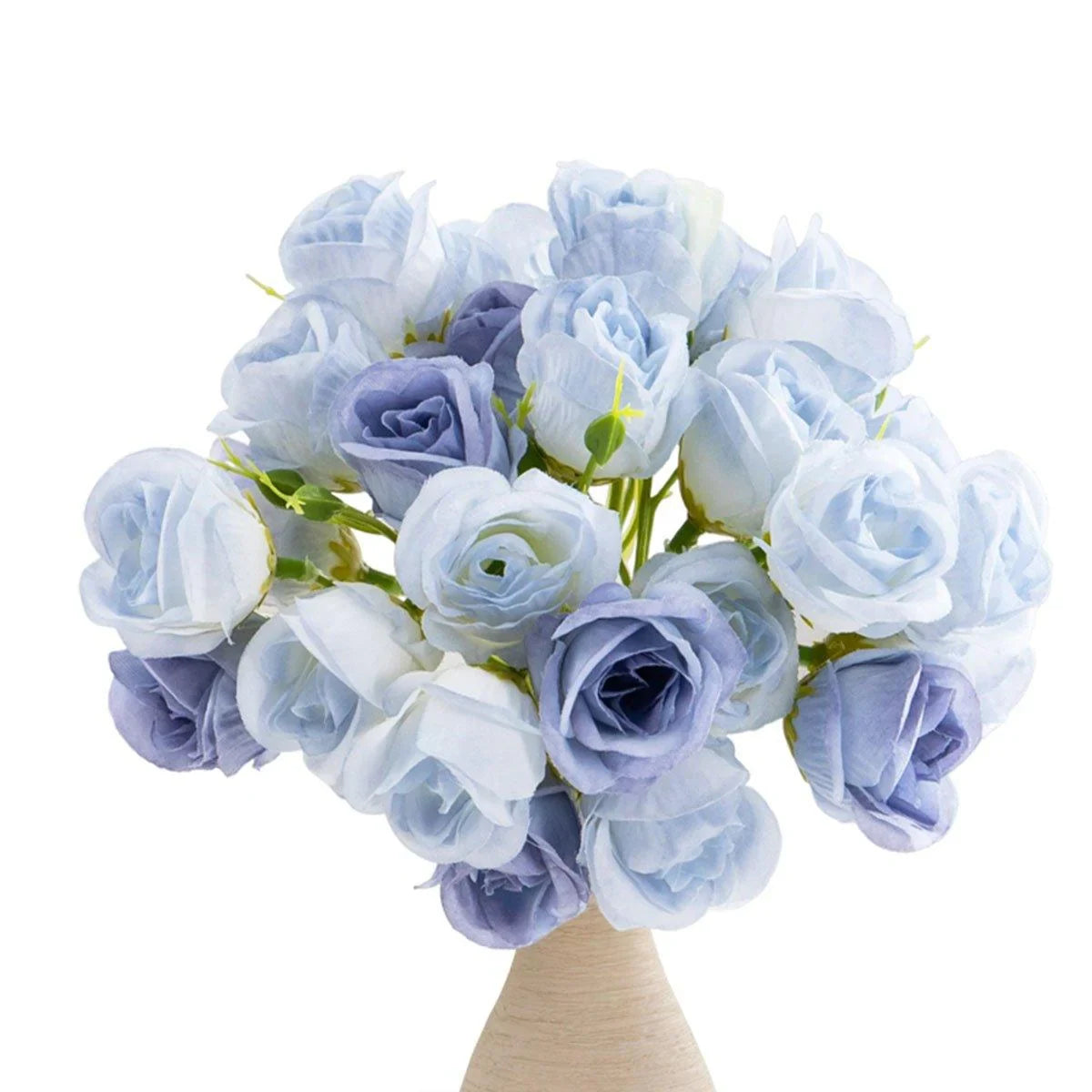 27 Head Broken Ice Blue Holding Flower Fake Flowers 2PCS