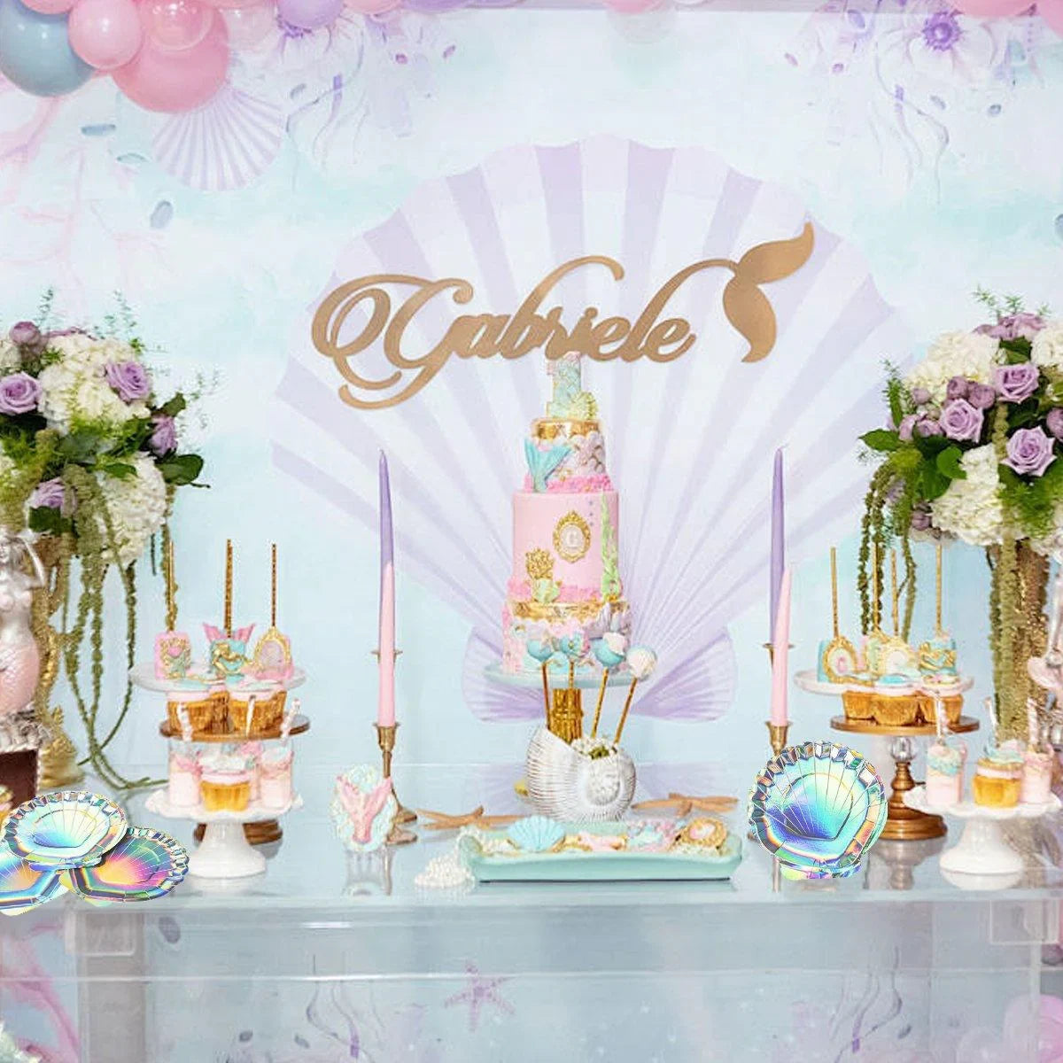 High-Quality Shell-shaped Paper Plates 100 Pack