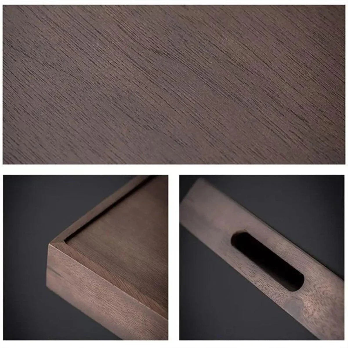 Japanese Style Bamboo Tea Tray Walnut 1PC