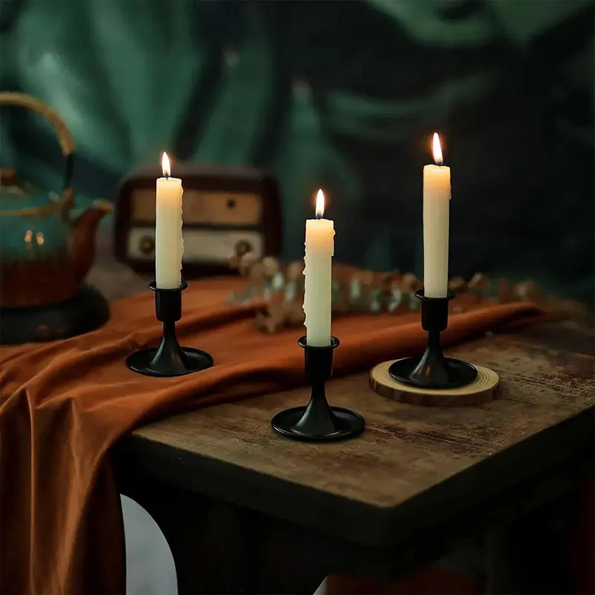 4PCS Candle Holder Ornaments Vintage Candle