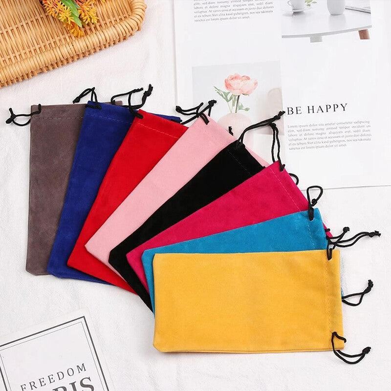 5PCS Soft Sunglasses Pouch Eyeglasses Bag