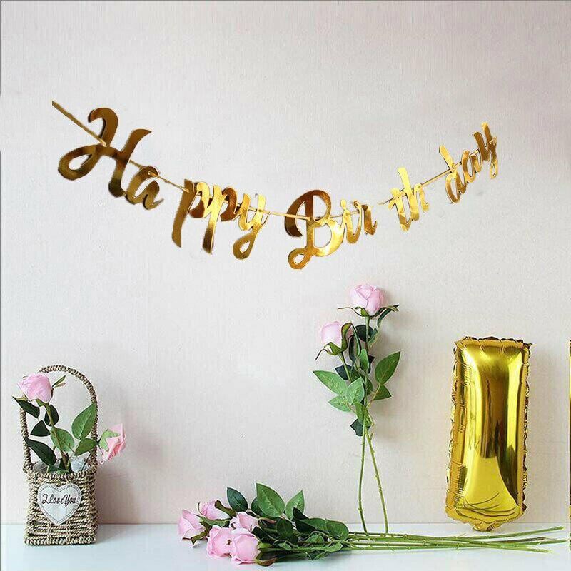 Happy Birthday Banner Party Decorations 3Colors 1PC