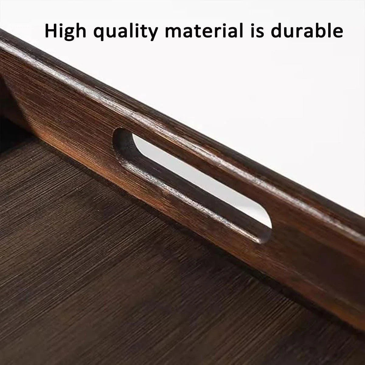 Japanese Style Bamboo Tea Tray Walnut 1PC