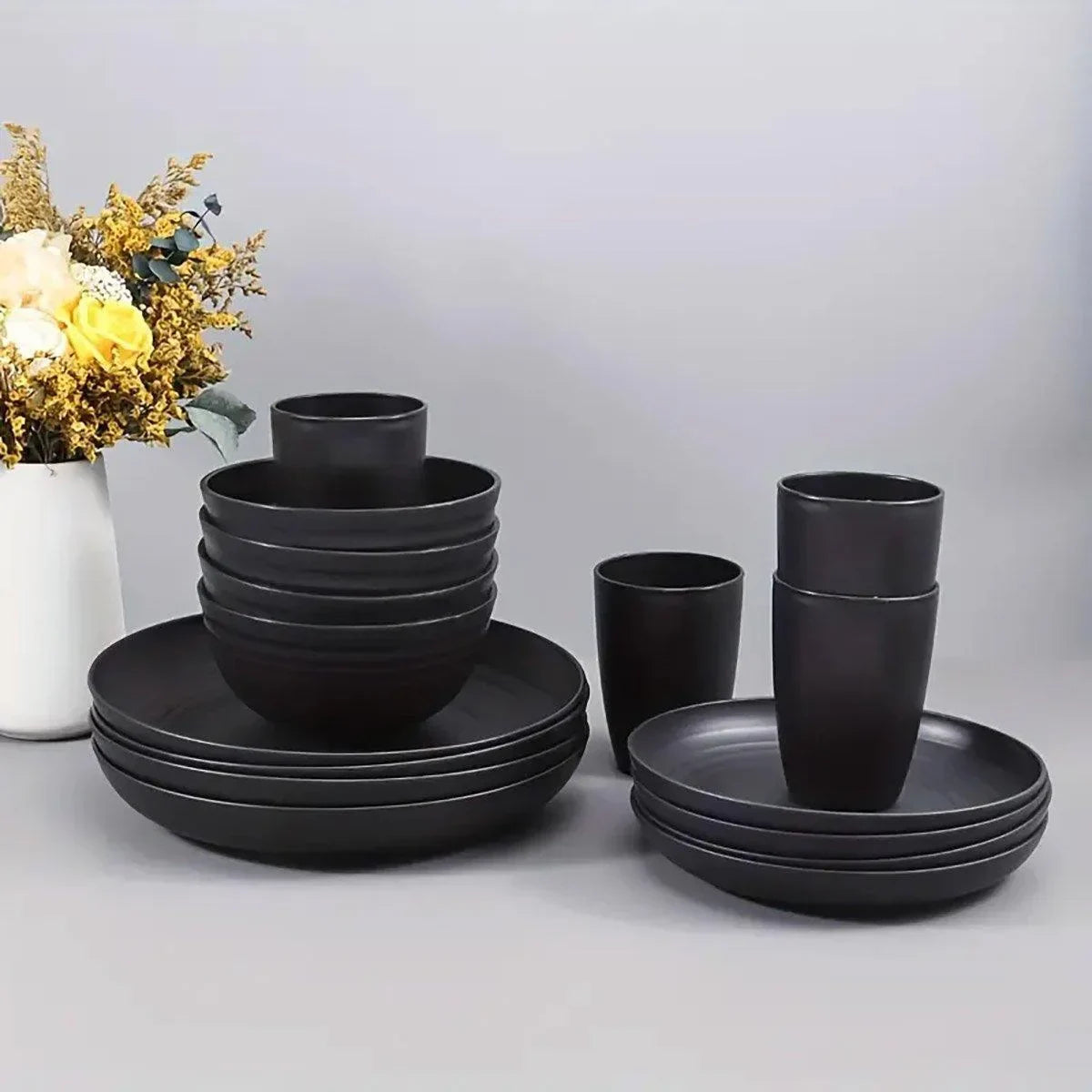 Wheat Straw Tableware Set 16PCS