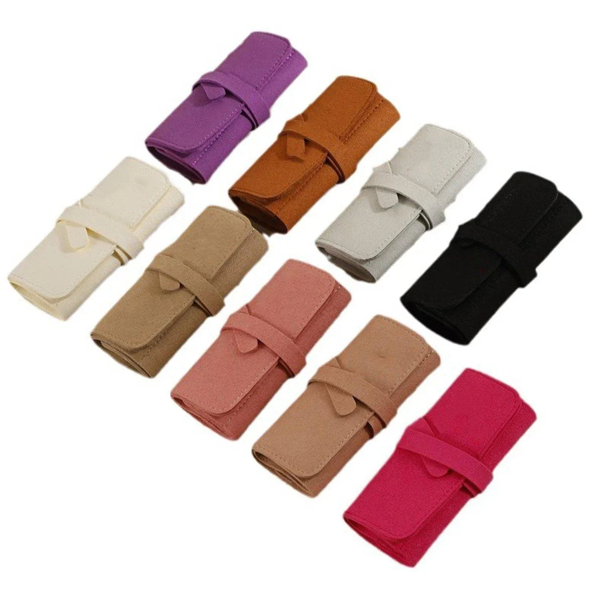 Travel Portable Jewelry Organizer Pouch 9Colours 1PC
