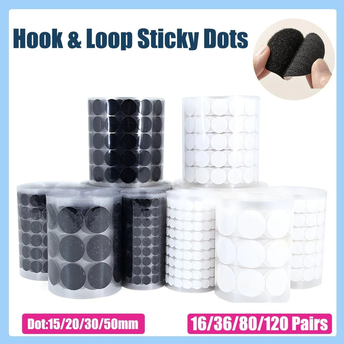 Crafting and Sewing Hook and Loop Stickers 100PCS