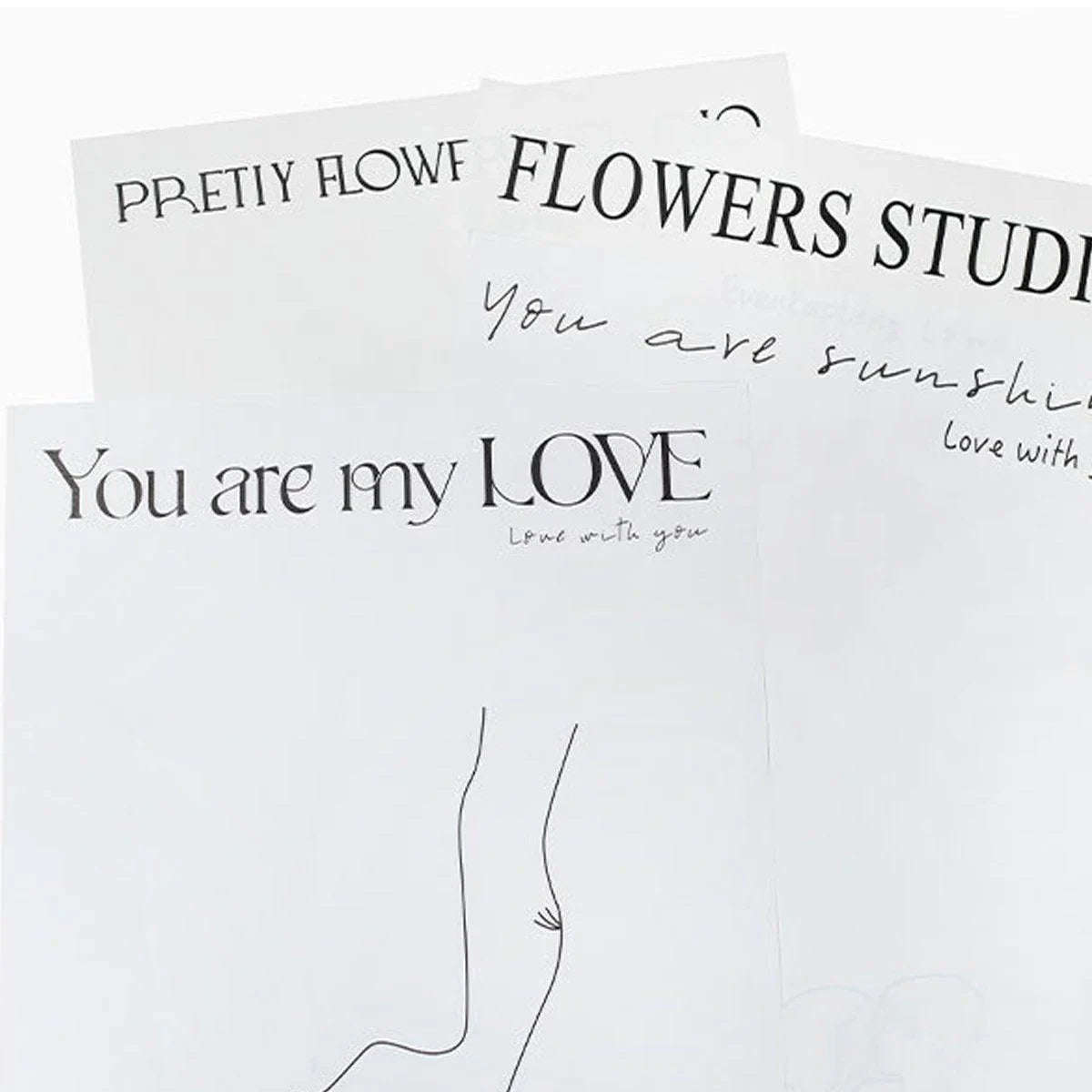 Wrapping Paper Floral Packaging 100 PCS