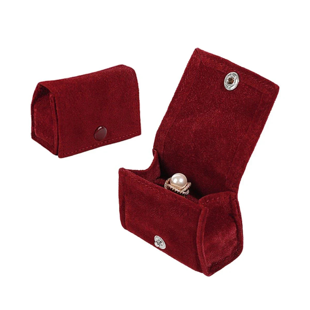 Premium Fabric Mini Rings and Earrings Jewelry Boxes 5PCS