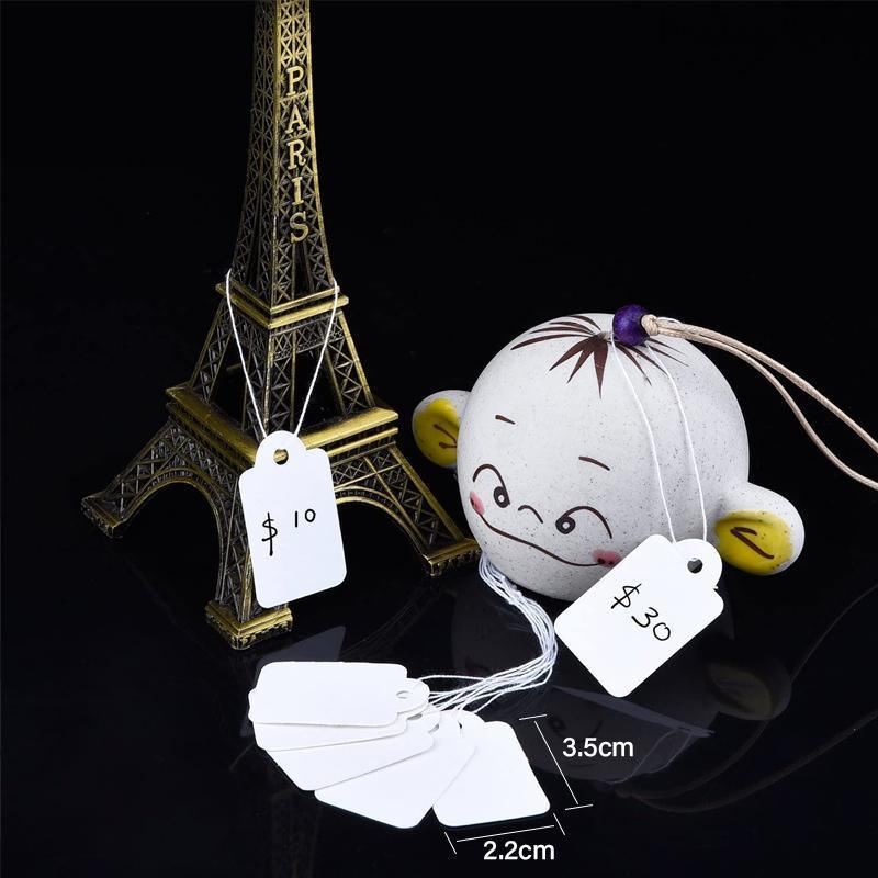 White Strung Tags 500PCS