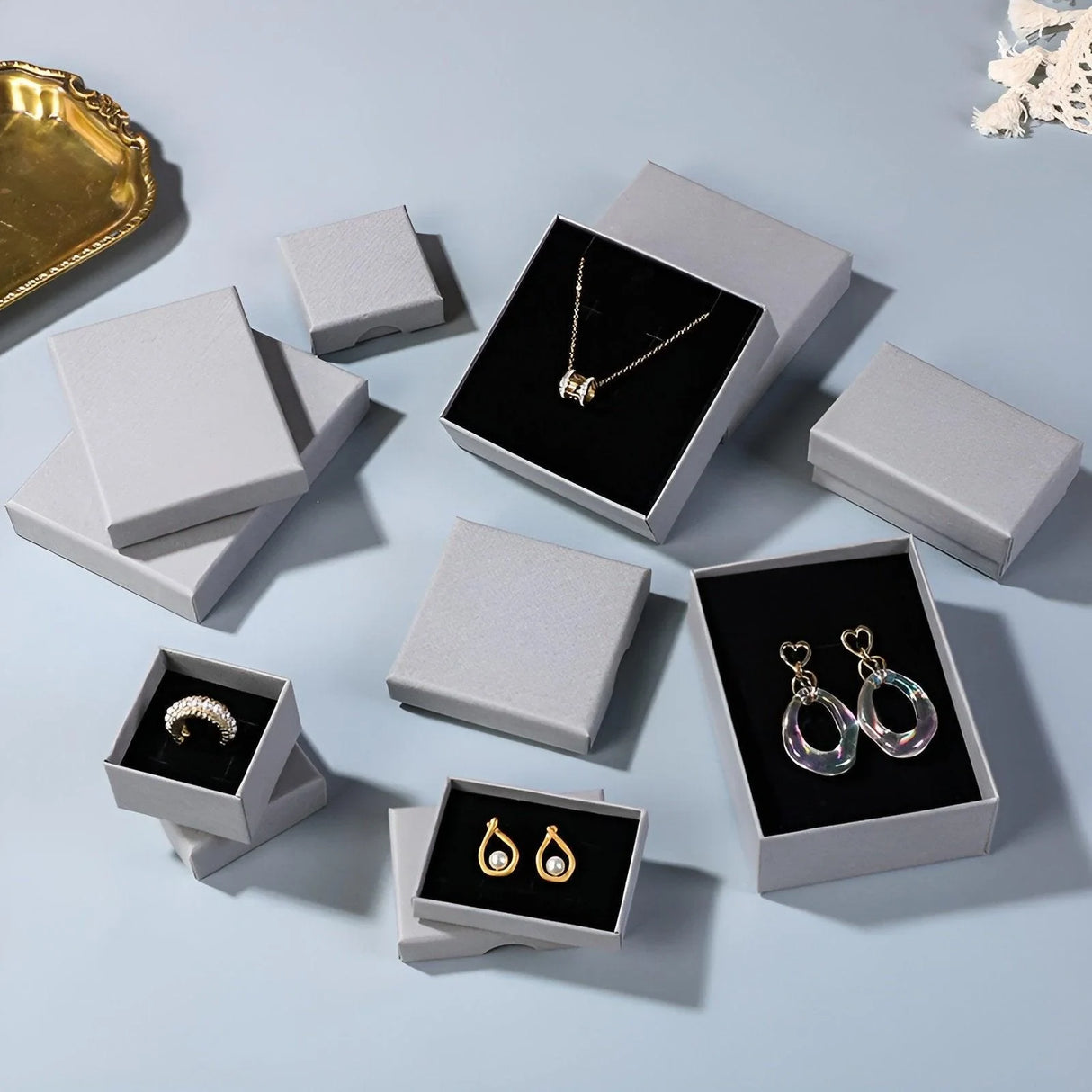 Cardboard Jewelry Boxes 4Colours 20PCS