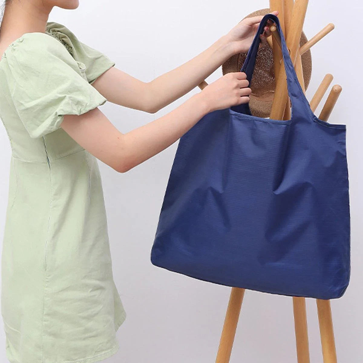 Waterproof Foldable Fabric Reusable Grocery Bags 1PC