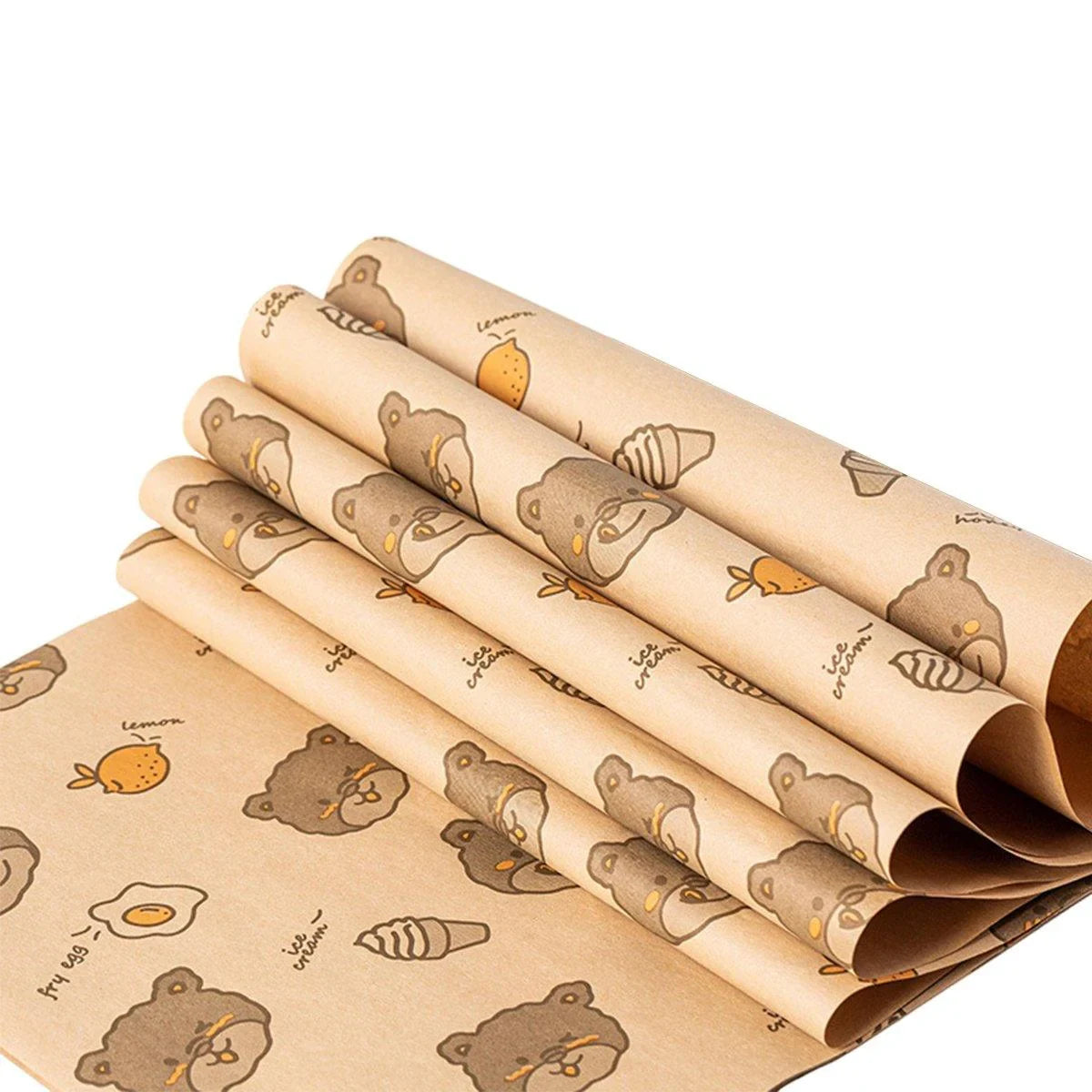 Grease-Proof Coated Sandwich Wrapping Papers 100PCS