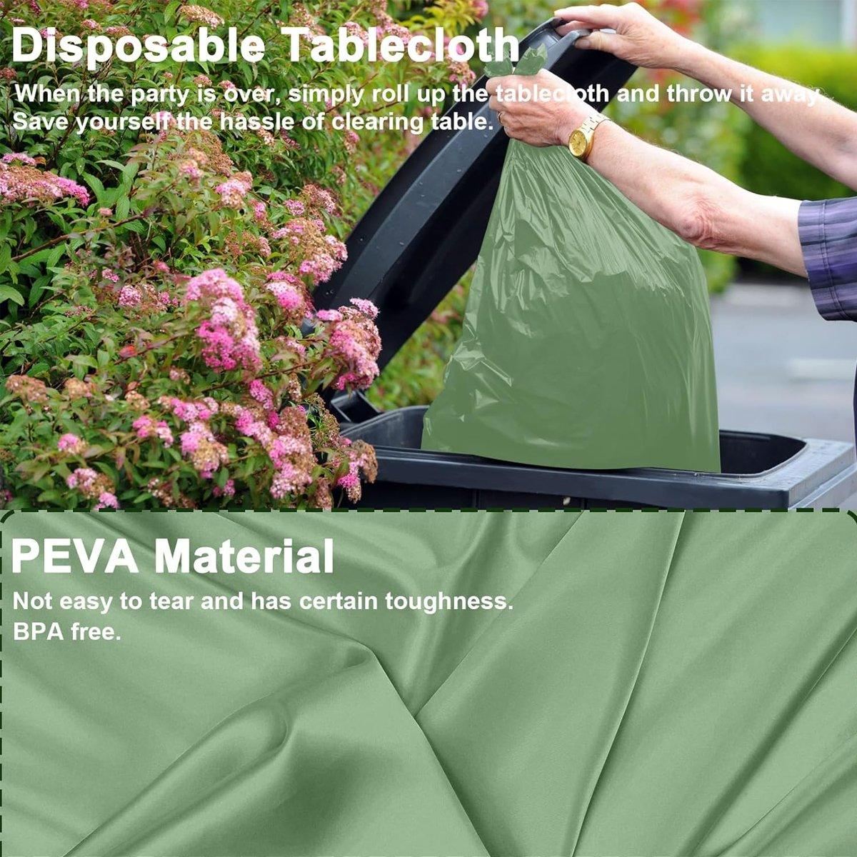 Disposable Tablecloths Green 6PCS