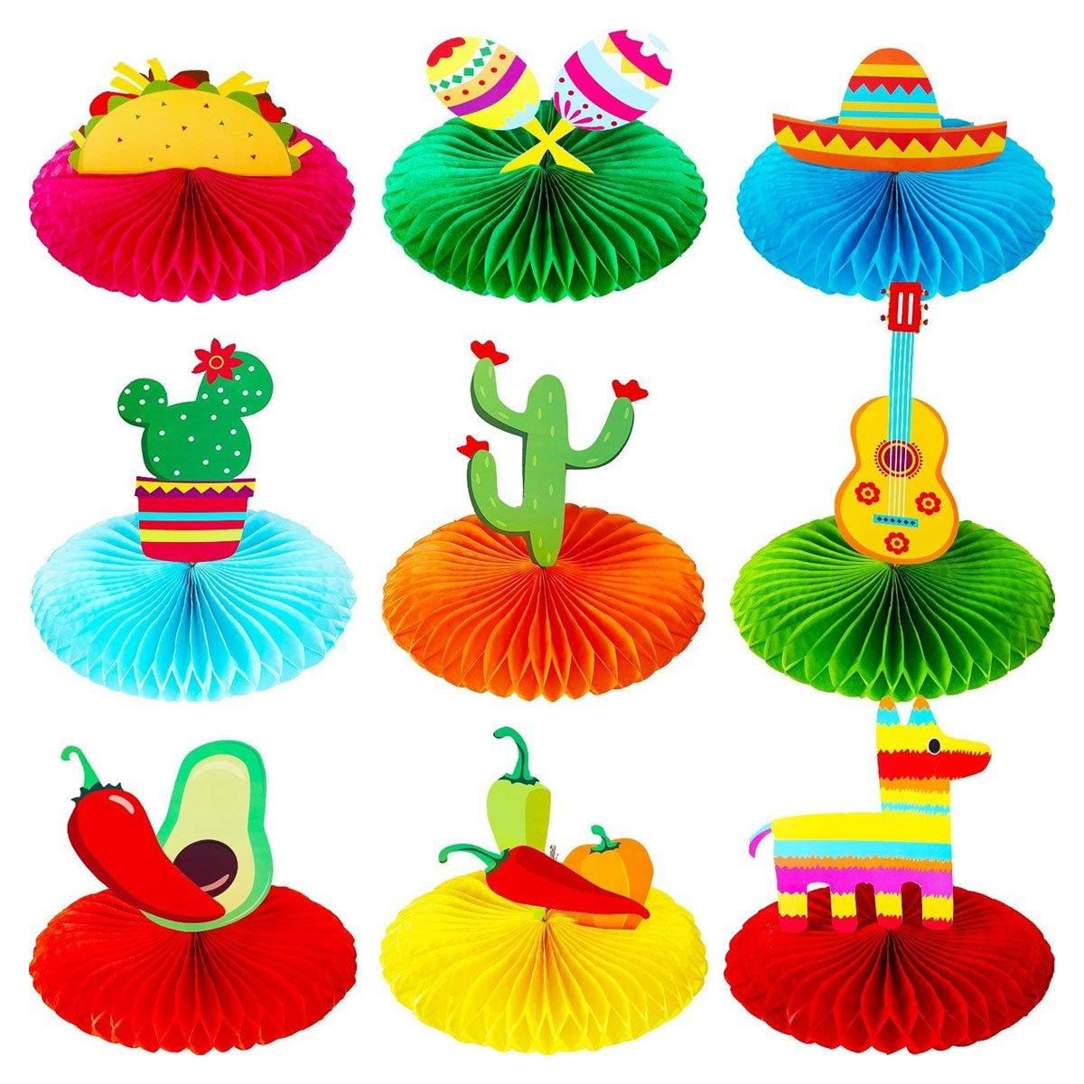 3 Set Honeycomb Tissue Paper Ball Bottom Party Decoration