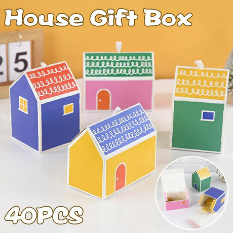 Add a touch of whimsy and colour to your next event with these charming small house gift boxes.