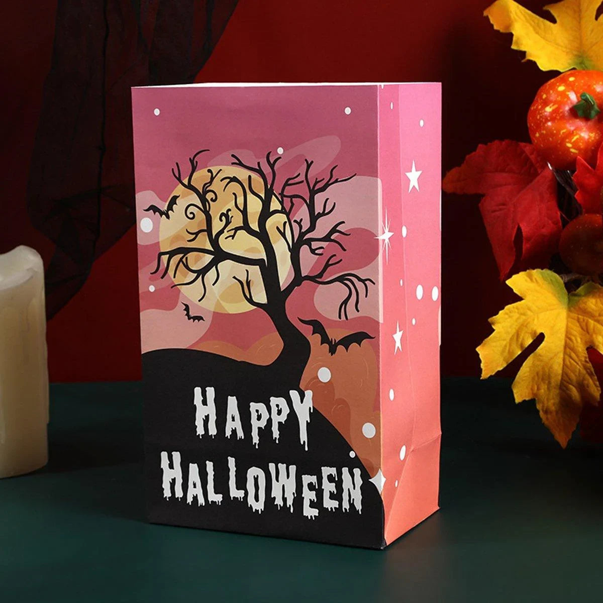 Halloween Kraft Paper Candy Bags 4 Colors 25PCS