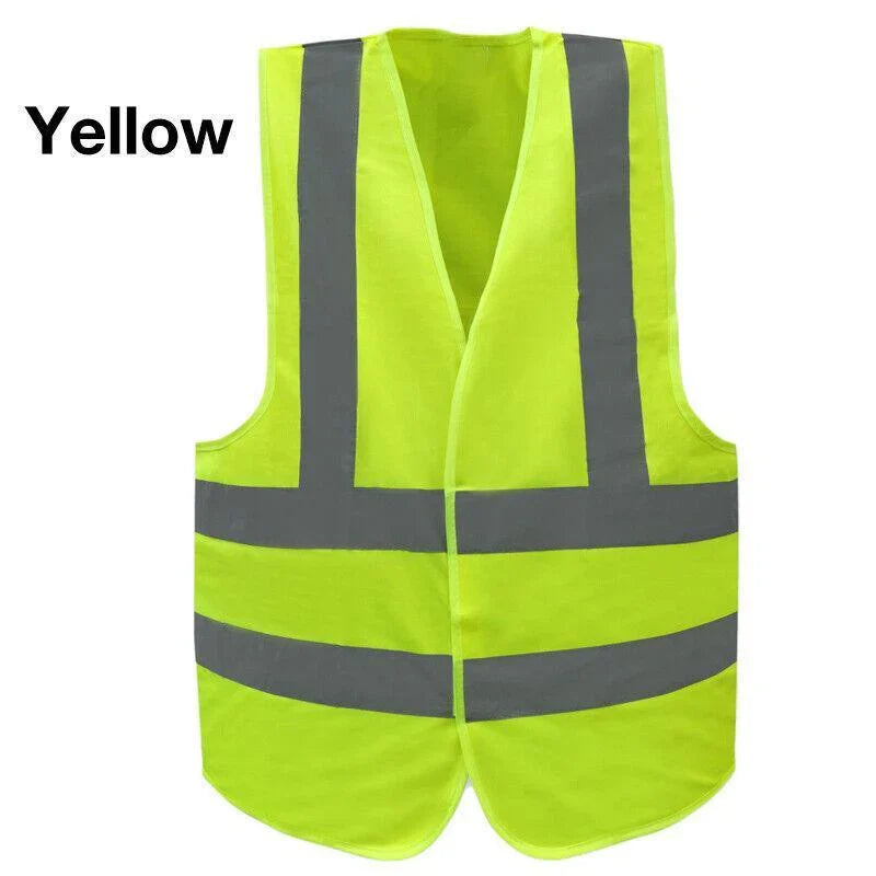 Safety Vest Reflective Tape Yellow Orange Day Workware Night High Visibility 1 Vest
