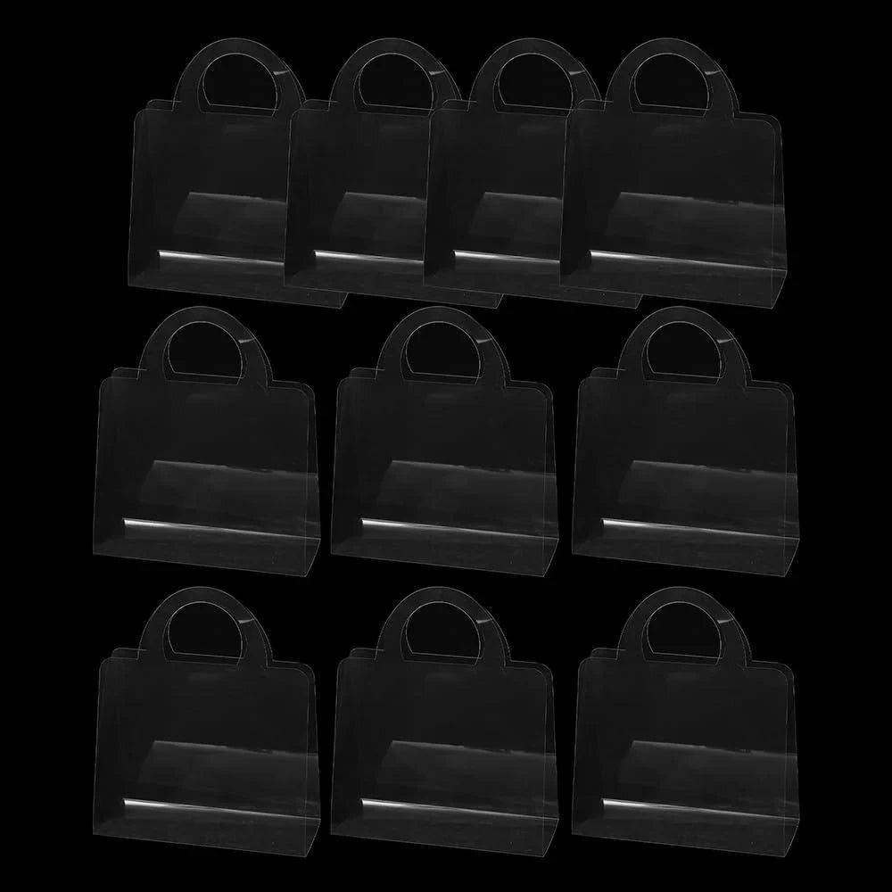 Transparent Flower Handbags PET Floral Display 10PCS