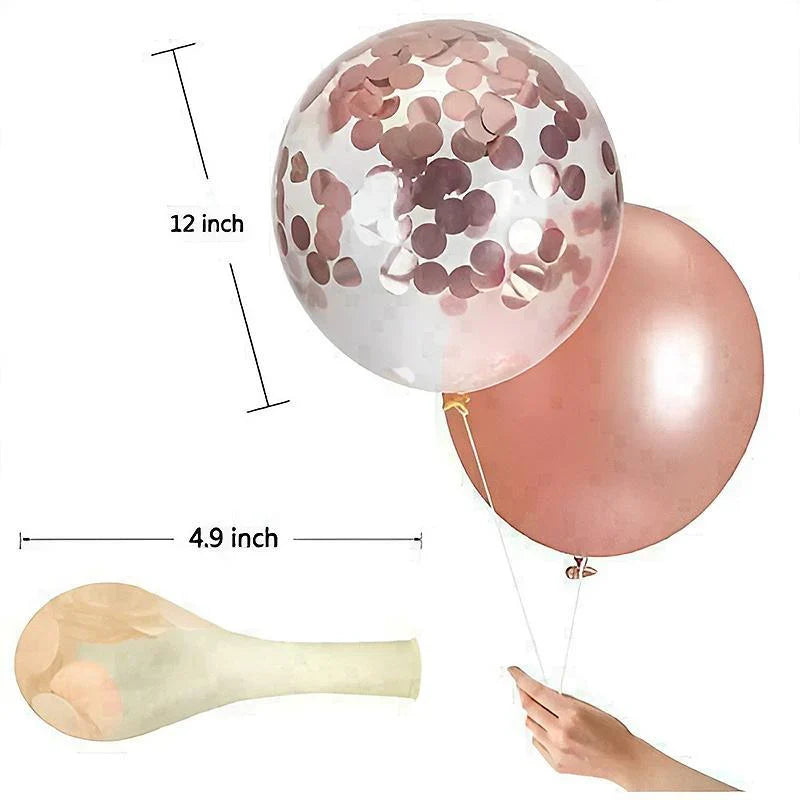 30cm Confetti Balloons Glitter Clear Latex 10PCS