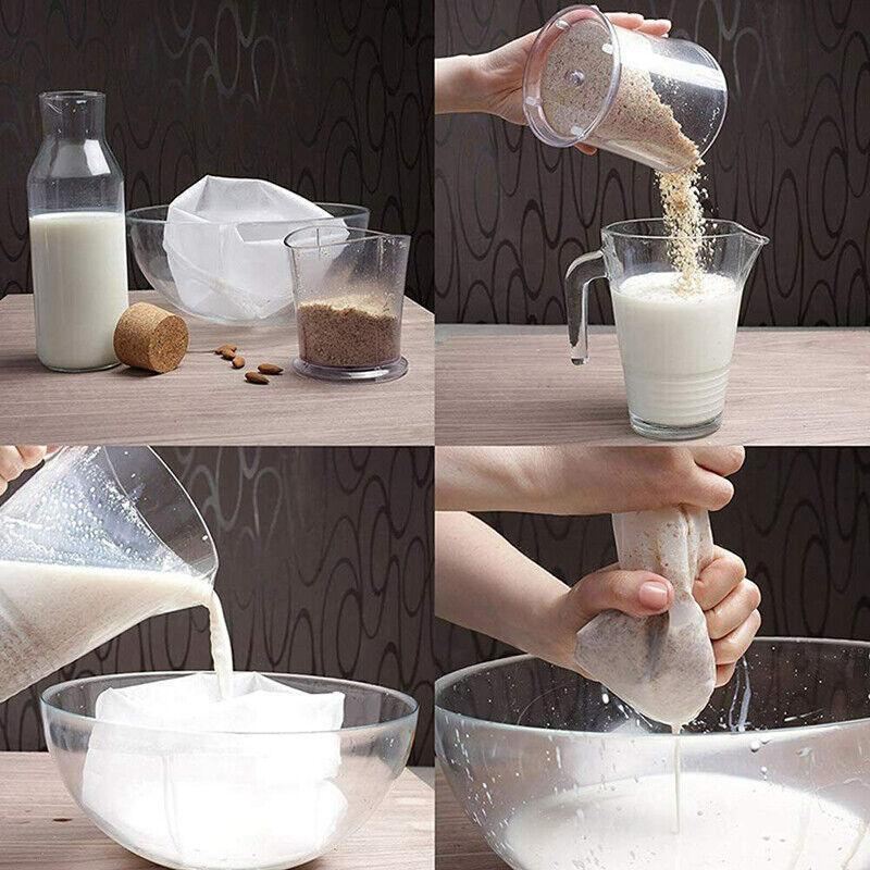 Reusable Nylon Fine Mesh Food Strainer Filter Bag 5-10PCS