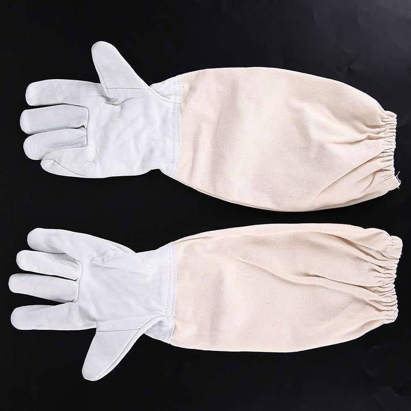 Goatskin Protective Bee Keeping Vented Long Sleeve Beekeeping Gloves 1 Pair