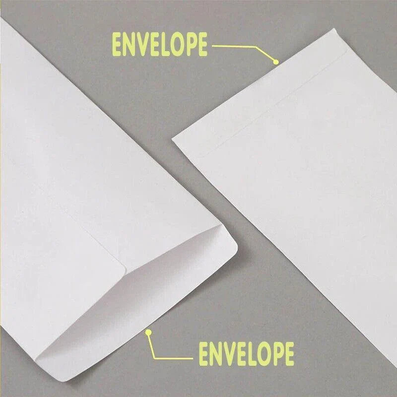 White Envelopes 120GSM Invitations LettersCards50PCS