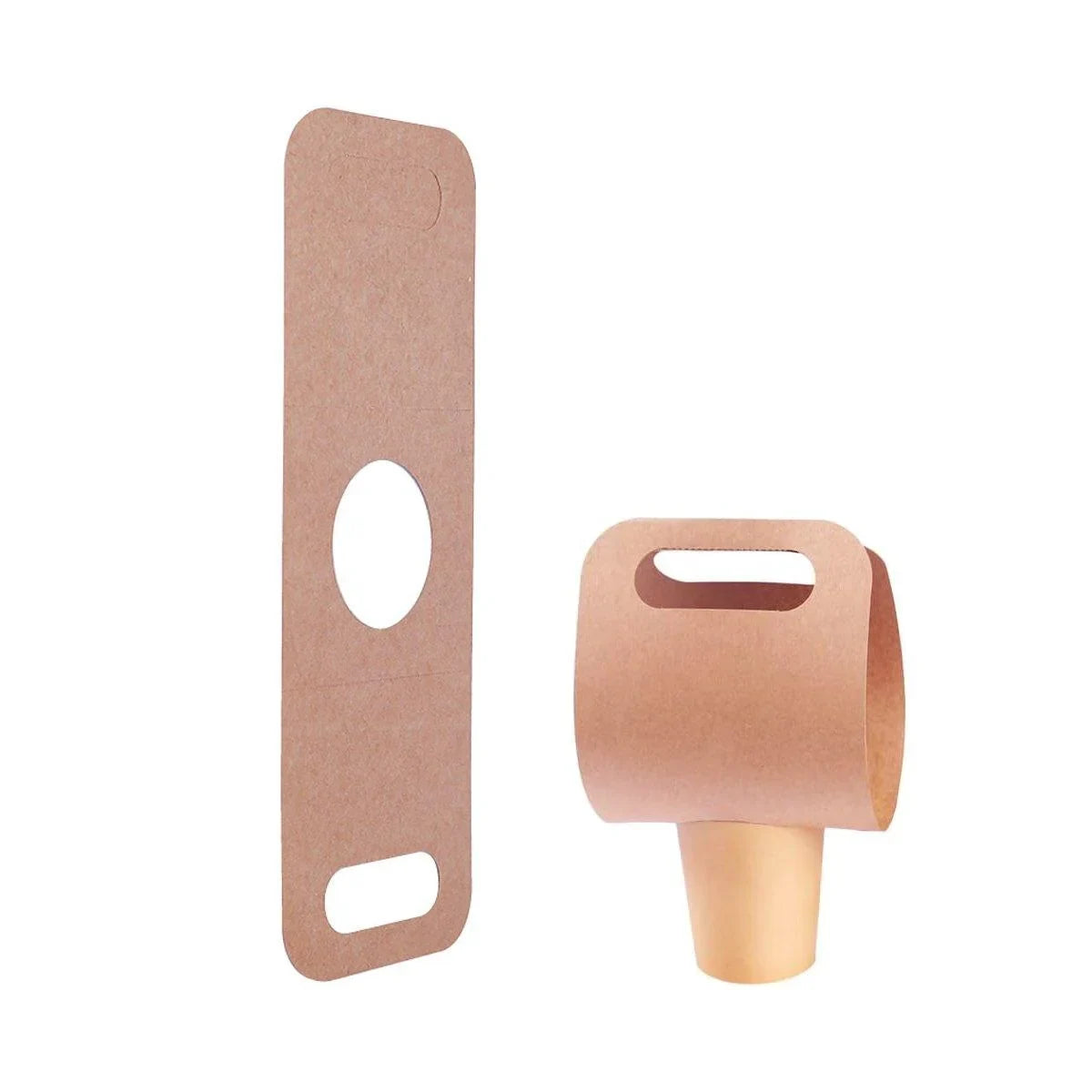 These kraft paper portable cup holders are perfect for cafes, takeaways, and events where carrying beverages is needed.