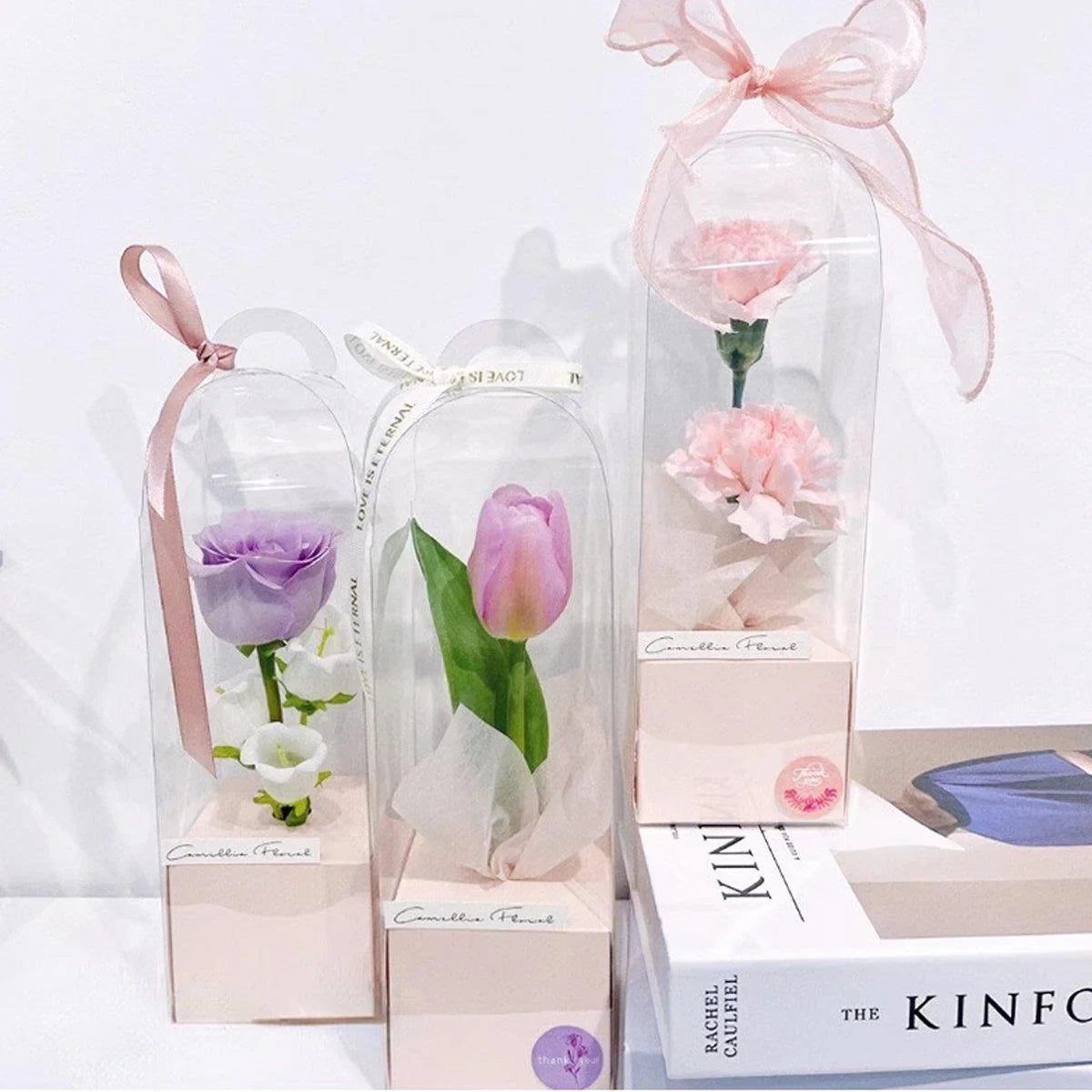 Clear PVC Flower Boxes Gift Packaging 10PCS