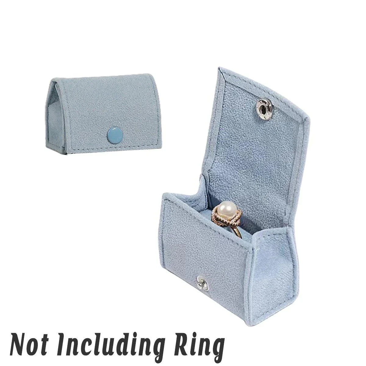 Premium Fabric Mini Rings and Earrings Jewelry Boxes 5PCS