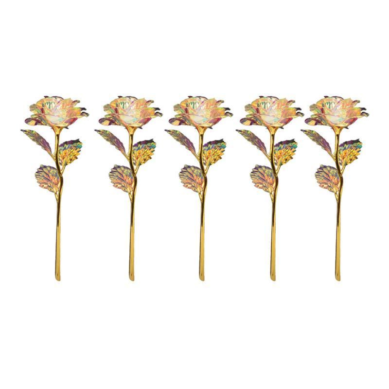 5PCS Luminous Rose Galaxy Crystal Flower