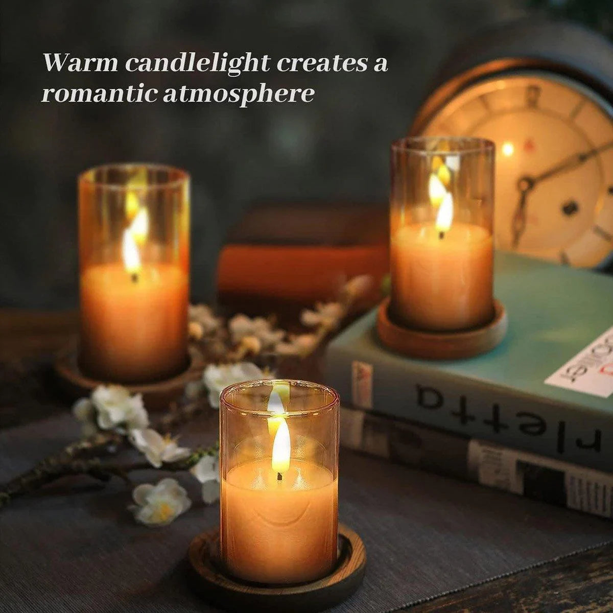 Simulation Swing LED Electronic Candle 3PCS