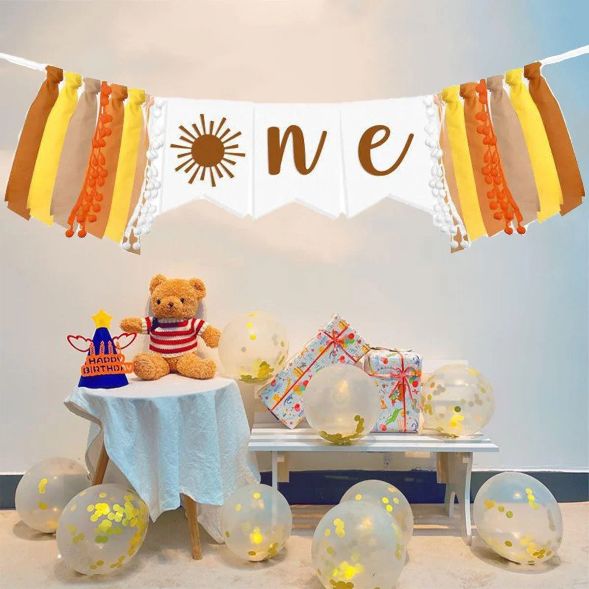 Birthday Party Flag Decoration Sun Theme 1PC
