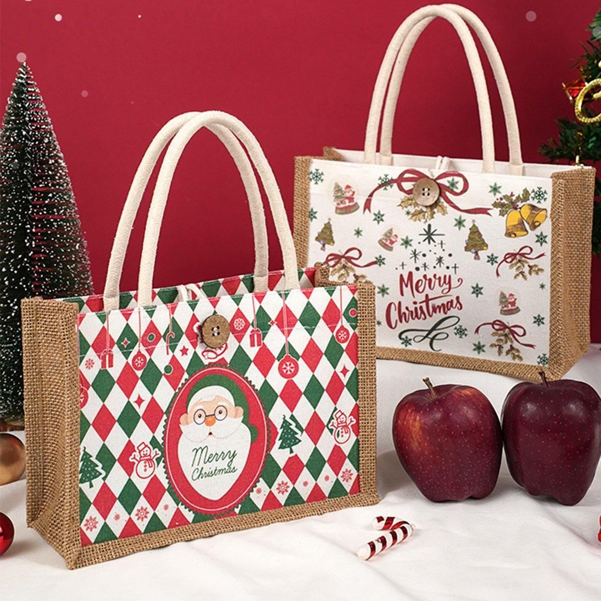 Christmas Santa Claus Gift Bag Apple Packaging Bag 1PCS