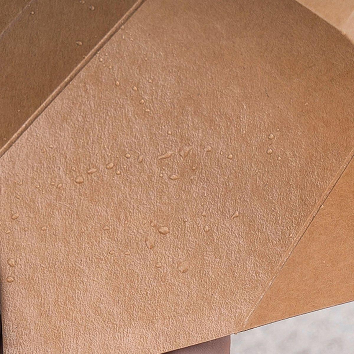 Disposable Folding Hexagon Kraft Paper Cups 100PCS