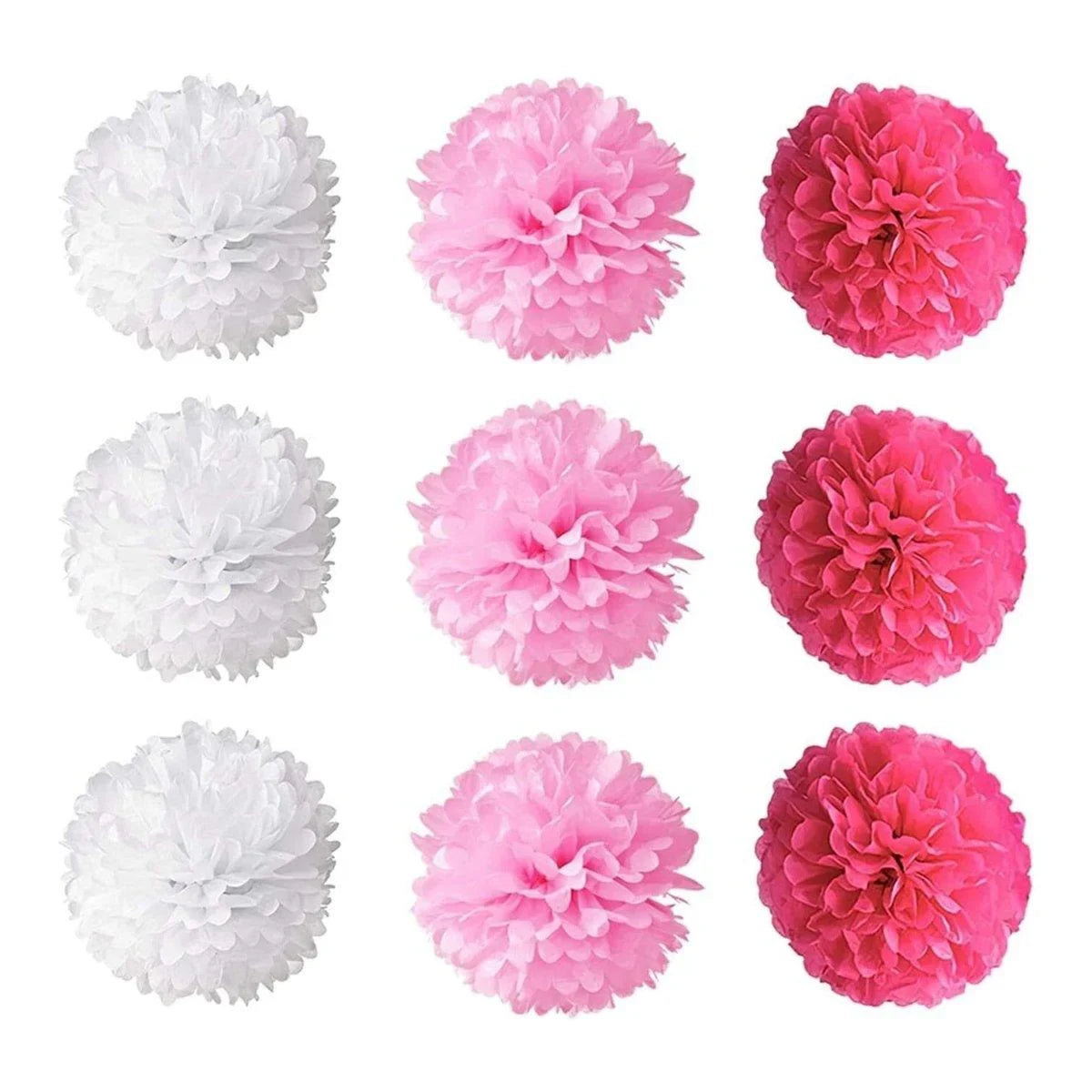 18PCS Golden Black Ornaments Paper Flower Ball Set