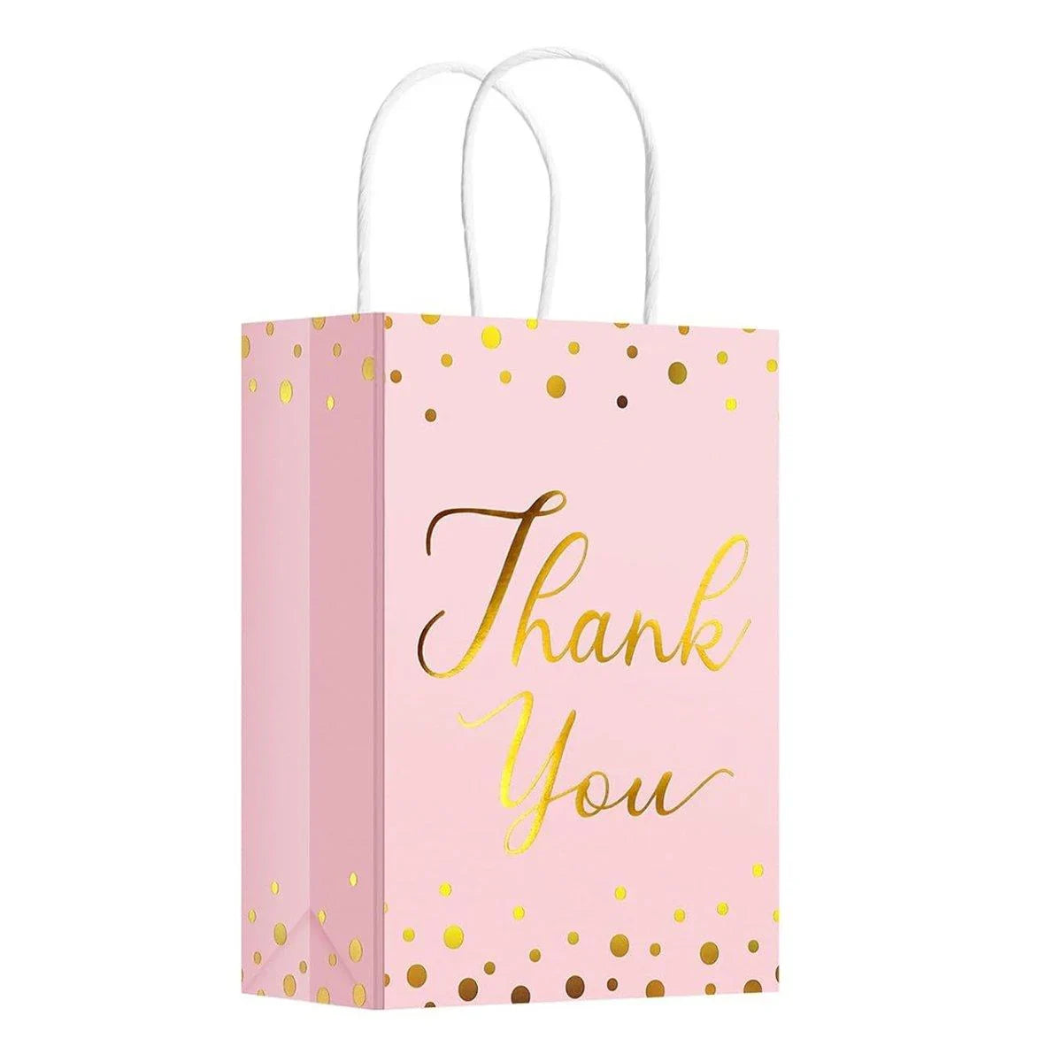25PCS Reusable Kraft Paper Gift Favour Tote Bags